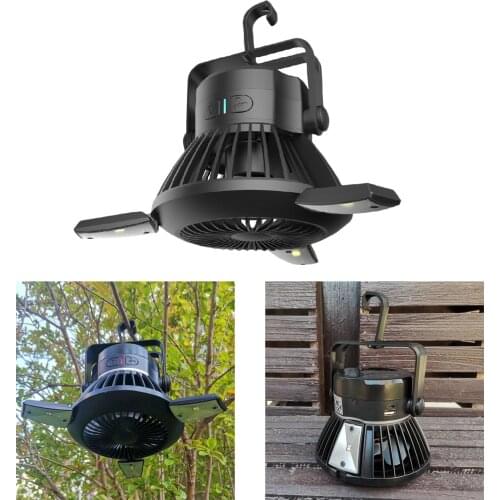 Portable LED Tent Light Fan Solar Camping Fan Tent Light Phone Charger Outdoor Camping Gear Lights Dropshipping