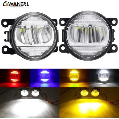 2in1 LED Fog Light + Daytime Running Light For Jeep Cherokee Renegade Compass Car Front Bumper Fog Lamp DRL 30W 8000LM 12V