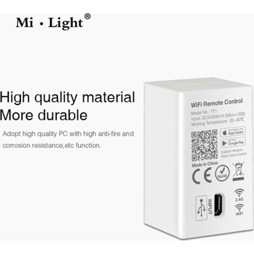 Mi lightYT1 WiFi Remote Control,Mi-Light 2.4GHz RF Series Product Smartphone App WiFi Wireless Control DC5V/500mA