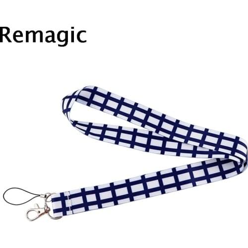 Lattice Texture Lanyard Keys Phone Holder Funny Neck Strap With Keyring ID Card DIY Animal webbings ribbons Hang Rope