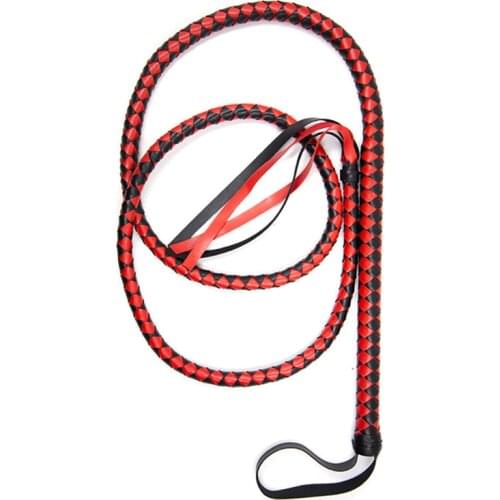 PU Leather Sex Whip Long Spanking Whip Long & Thin Whip 190cm Lash Strap Flogger Sex Slave Toys Flirting Sex Product For Couples