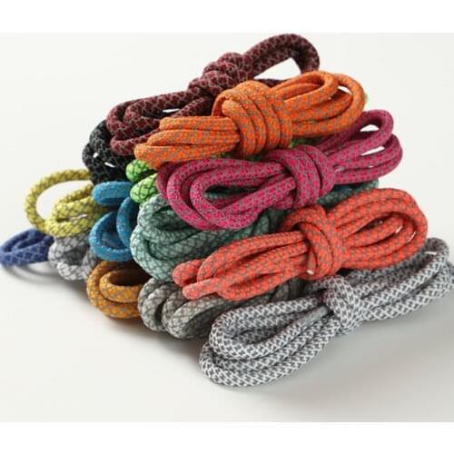 2 Pairs 4mm Round Reflective Woven Shoelaces Polyester Fashion Mens And Womens Shoes Shoe Laces For Casual Sneakers Unisex