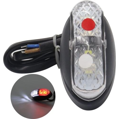 Waterproof Car LED Side Light Turn Signal Light 10-30V For Trucks Trailer Red + White Light