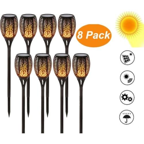 2-8 pcs DIY Plug-in to Pin Lamp Waterproof Lawn Flickering Flame Lamp Solar Torch Garden Light drop shipping lanterns camp torch