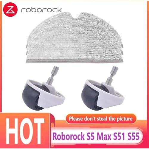 For Xiaomi Roborock 1 / 2 Front Wheel And Mop Parts S5 Max S51 S55 S50 S6 Robot Vacuum Cleaner Replacement Accessories
