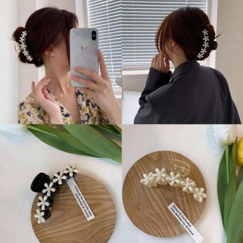 2021 New Women Elegant Little Flowers Hair Claw Acrylic Vintage Hair Clips Headband Hairpin Fashion Hair Accessories Oranment