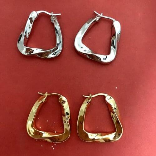 Timeless Wonder Brass Irregular Geo Twist Drop Earrings Women Jewelry Gothic Boho Designer Top Trendy Rare Ins Bontique Pop 7366