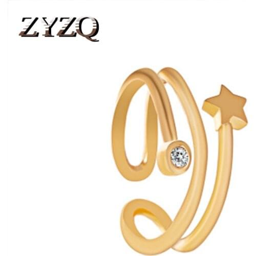ZYZQ Simple Ear Clip For Women With Cute Tiny Star Symbol Design Cool Daily Wear Accessories Hot Selling Ear Clip Dropshipping