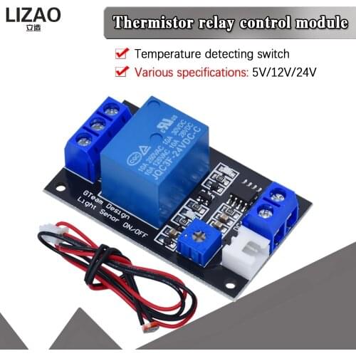 1 Channel 5V 12V 24V Thermistor Relay Module Temperature Controller Temperature Sensor Switch Module Thermostat