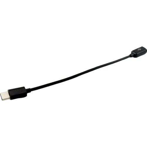 10pcs 15cm USB Micro Female Jack to USB 3.1 Type C Male Plug Connector Data Charging Adapter Cable Cord Black