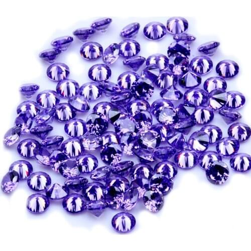 1000pcs AAAAA+ 0.8-4mm CZ Stone Round Cut Beads Fushia Color Cubic Zirconia Synthetic Gems For Jewelry