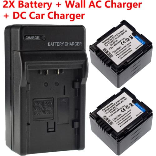 2X CGA-DU14 Battery + Charger for PANASONIC NV-GS100K GS17E GS408 GS508 GS150 GS3 GS22 GS25 GS27 GS30 GS33 GS35 GS37 GS400