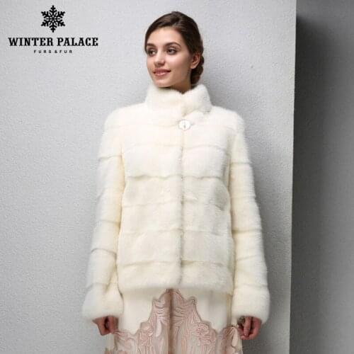 2016 Best-selling fashion mink coats,Genuine Leather,Mandarin Collar,Warm white mink coat,Young women mink fur coat