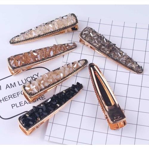 2020 Hot Sale Geometric Marble Hairpin Korea Hairpin Newest Bangs Clip Girl Simple BB Clip