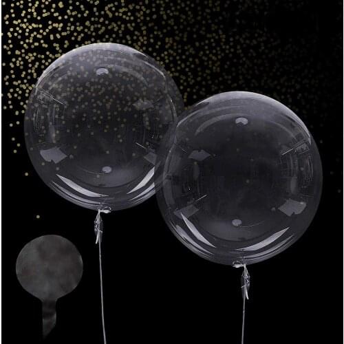 5pcs 12''18''24'' Transparent Globes Clear Balloon Helium Inflatable Bobo Balloons Wedding Birthday Baby Shower Decoration