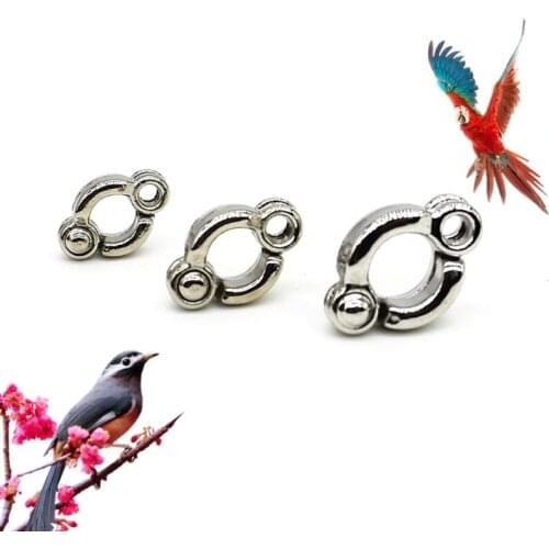 50 Pcs 4-15mm Alloy Dove Bands Bird Foot Ring Species Identify Training Rings Pet Bird Label Sign for Pigeon Chick Small Poultry