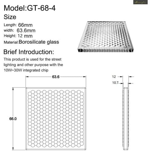 66x63.6 Fly Eye Array Compound Eye Fresnel Lens f DIY Projector Light Lighthouse