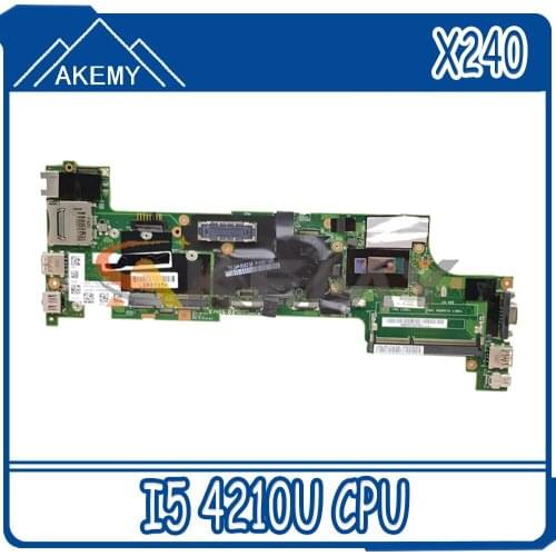 Akemy VIUX1 NM-A091 For Lenovo Thinkpad X240 Notebook Motherboard CPU I5 4210U 100% Test Work FRU 00HM950 00HM952 00HM954