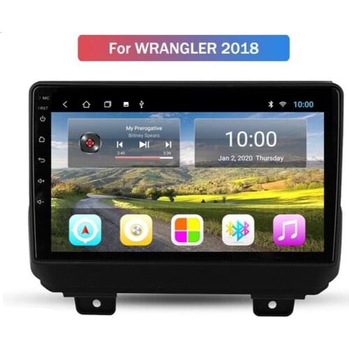 Android 10.0 System Quard Core 2G+32G WIFI HD 1024*600 Car GPS Nagavition For JEEP Wrangler 2018- GPS Radio Head Unit