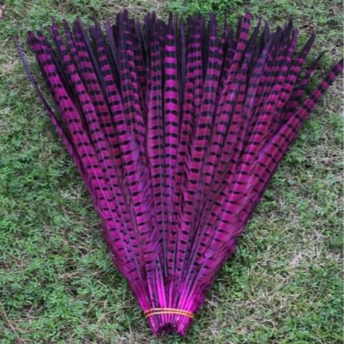 Free shipping 100 PCS long Mei red color pheasant tail feathers 22-24inches/55-60cm