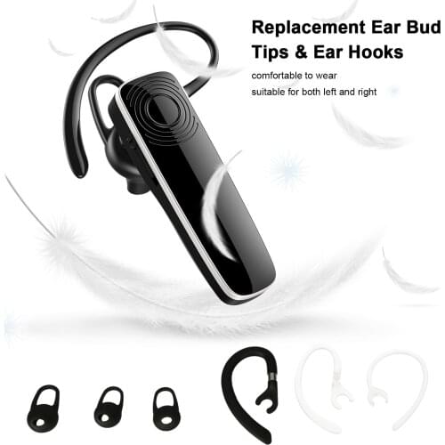 Newbee Wireless Bluetooth Single-ear Headset Earphone Noise Cancelling w/ mic for sports Hands-Free for Office Travel Driving