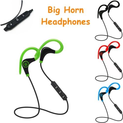 Wireless Sport Headset Stereo Bluetooth Earphone Big Horn Headphone For Samsung Xiaomi Fone Bluetooth