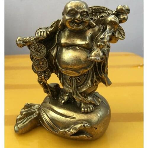 Auspicious Buddhist Maitreya Buddha bronze statue