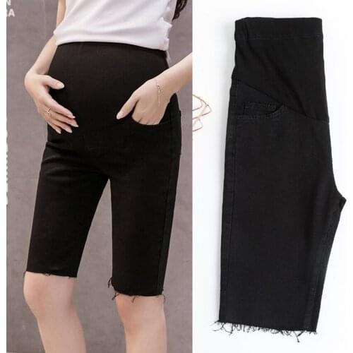Maternity pants fashion five-point pants skinny stretch leggings outer wear shorts thin section shorts