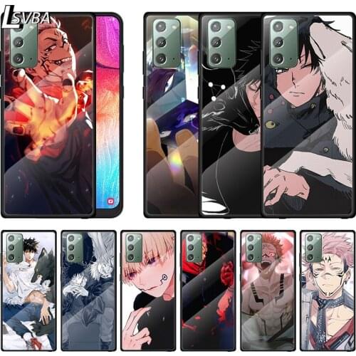 Hot Anime Jujutsu Kaisen For Samsung A70 A50 A40 A30 Note 20 10 9 8 Ultra Lite Plus Tempered Glass Phone Case