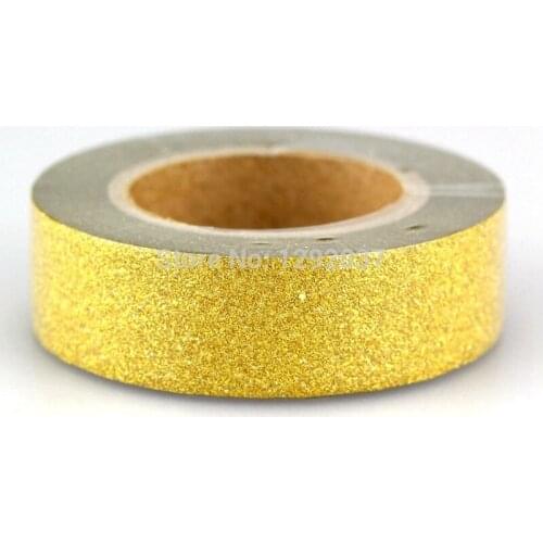 Decorative 10Pcs/Lot Gold Glitter Washi Tapes Paper DIY Scrapbooking Adhesive Tapes for Photo Album Cute Stationery Supplies