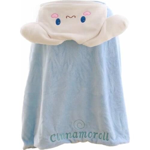 Cartoon Japanese Style Flannel Cloak Kawaii Warm Spring Autumn Winter Hooded Blanket Cute Anime Blanket Pink Birthday For Girl