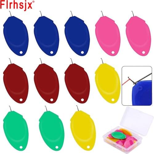FLRHSJX 10pcs Sewing Needle Threader Needle Easy Device Plastic Threader for Needlework Sewing Tools DIY Sewing Accessories