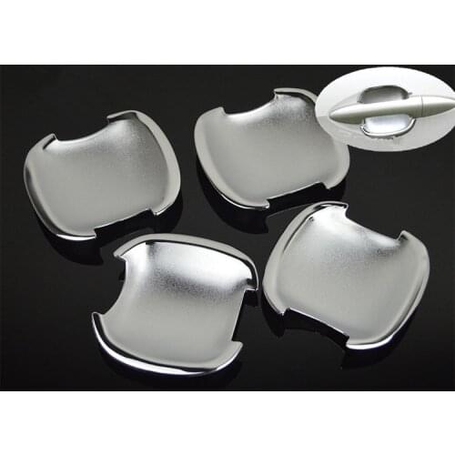 FUNDUOO For KIA K2 RIO 3 2011 2012 2013 2014 2015 New Chrome Car Door Handle Cup Bowl Cover Trim Sticker Free Shipping