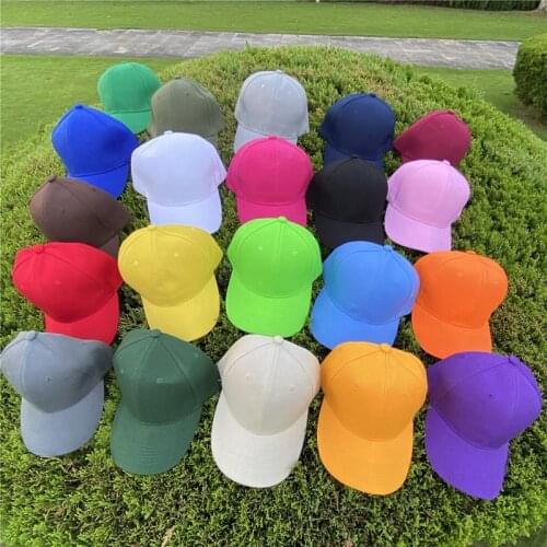 18 Colors Solid Color Adjustable Velcro Sun Protection Men Dad Hat Outdoor Unisex Shading Trucker Cap Men Baseball Cap