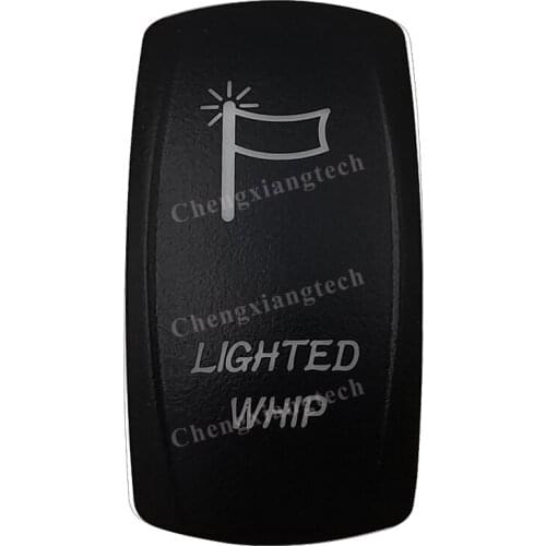 Car Boat Truck Backlit Swtich Cap- Laser Engraving -LIGHTED WHIP-for Led Carling Arb Narva 4x4 RV Rocker Switch, Cover Only