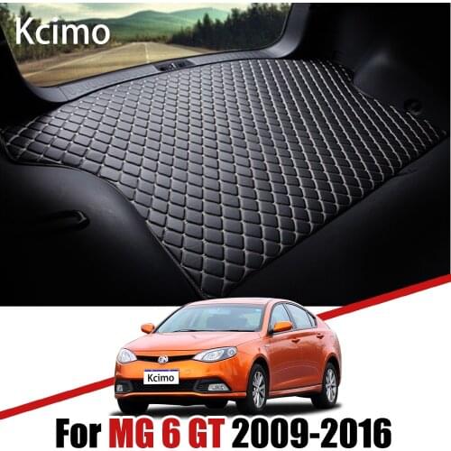 Kcimo Leather Car Trunk Mats for MG 6 GT 2009-2016 Accessories Rear Cargo Liner MG6 liftback Boot Tray Pad Auto Carpet Floor Mat