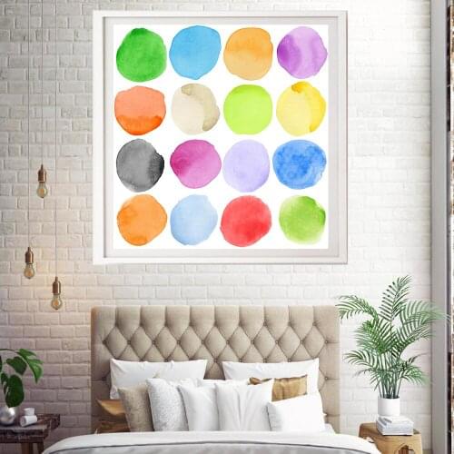 The Beauty Of Colorful Circle Pictures Living Room Square Sizes Wall Art Decor No Frame Poster Oil Painting Decoration
