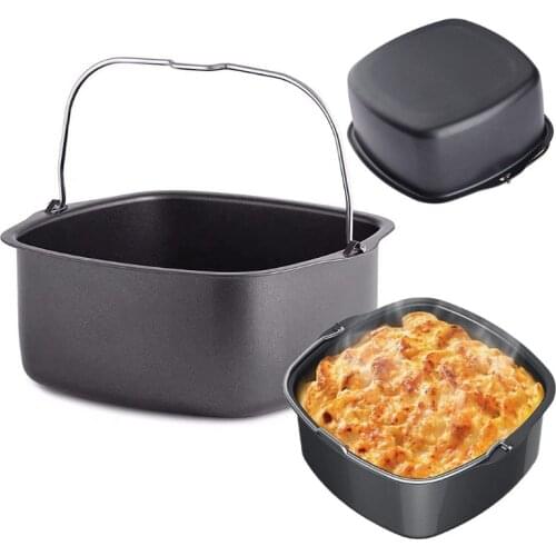 Square Non Stick Cake Mold Baking Tray Pan Roasting Basket Bakeware Air Fryer
