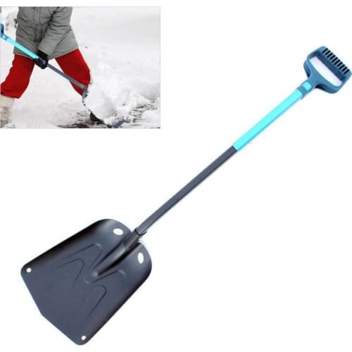 Aluminum Alloy Snow Shovel Alloy Multi-Function Outdoor Long Handle Folding Bike Off-Road Garden Planting Shovel