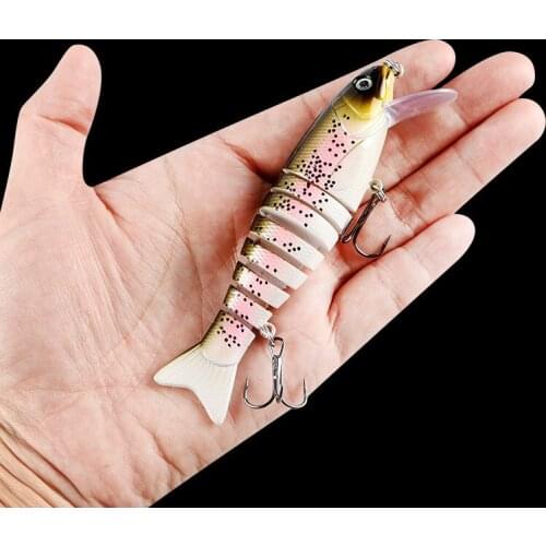 Multi Section Sea Bass Hard Fishing Lure 3D Fish Eyes 110mm Crankbaits Minnow Fake Artificial Bait Suit For Fishing Carp Tackle