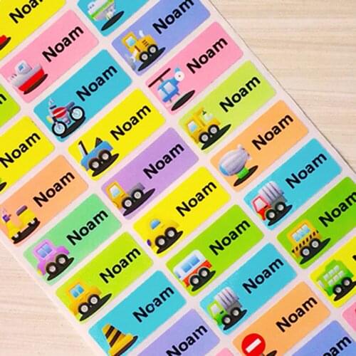 Personalized Sticker Cartoon Sticker Custom Name Stickers Children School Stationery Labels Customize Paper Waterproof Tag Label