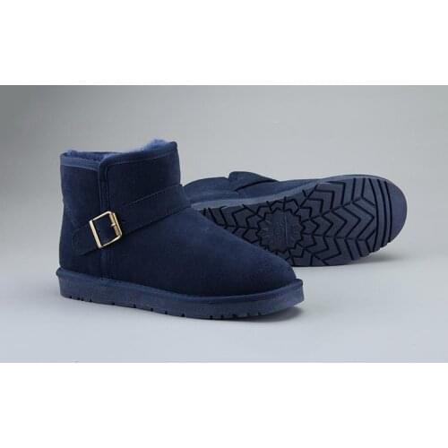 Mens winter plus velvet thick short tube warm cotton shoes leather fur one bread shoes short boots cotton snow boots