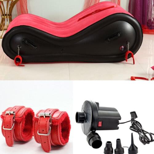 Inflatable Sex Red Sofa Bed EP PVC Home Furniture Air Cushion Furniture Sex Pillow Cushion Chair For Couples Living Room Toys