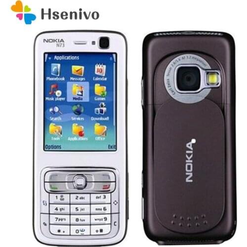 Original Nokia N73 Mobile Phone 3G GSM Bluetooth 3.15MP Unlocked N73 Refurbished & English Arabic Russian keyboard Free shipping