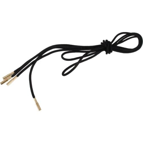 Pair Golden Head Shoe Laces Shoelaces Sport Sneakers Strings Black