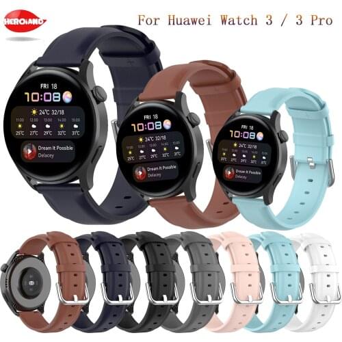 Leather Watch Band for Huawei Watch 3 / gt2 46mm/ 2e Gt 2 Pro Strap Watchband 22mm Sport Bracelet Replacement Wristband correa