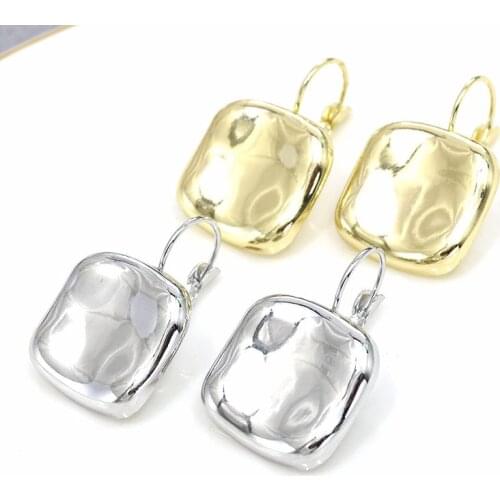 Zinc Alloy Stud Earrings Geometry Square Earrings 10pcs/lot For Women Bulk Items Wholesale Earing Making Kits