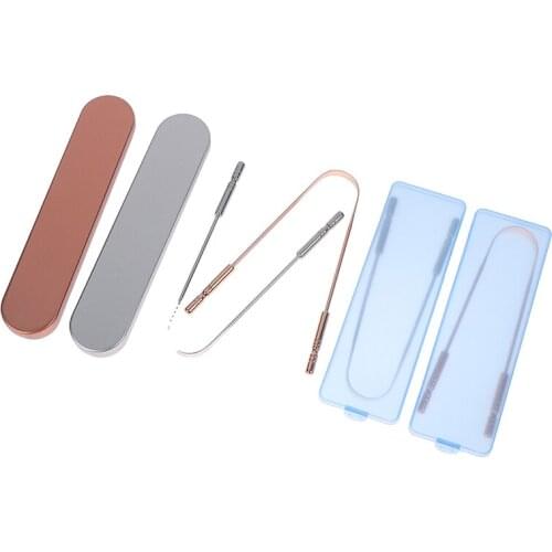 Stainless Steel Tongue Cleaner Scraper Fresh Breath Toothbrush Metal Tongue Scraper Oral Hygiene Care Tools