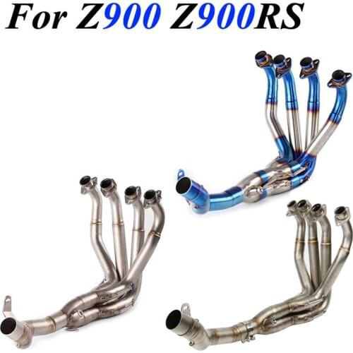 Motorcycle Exhaust Middle pipe For Kawasaki Z900 2017 - 2020 Z900RS 2017 - 2019 2018 Z 900 RS full System Modified Muffler Tube