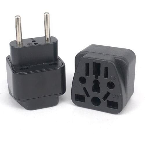 2020 Universal Italy Switzerland India UK US AU to EU Russia AC Power Socket Schuko Plug Travel Charger Adapter Converter